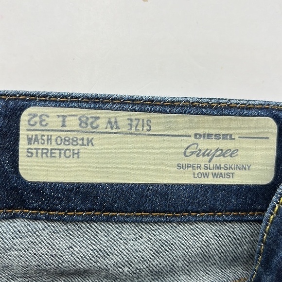 Diesel Industry Super Slim Skinny Low Waist Size 28 - Picture 8 of 16